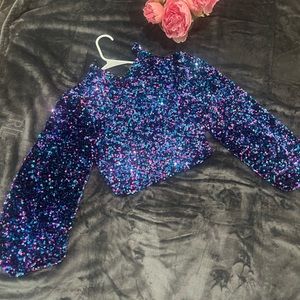 Sequin backless Zara top